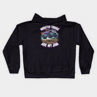 Monster Trucks are my Jam Kids Hoodie